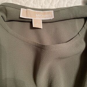 Micheal Kors tops. One black sleeveless and one olive green short sleeve.